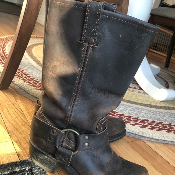 Frye Harness Boots 6 1/2 Women $388 new - Picture 3 of 5